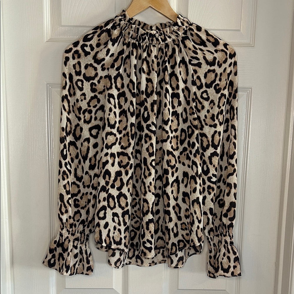 LOFT Animal Print Blouse